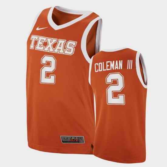Men Texas Longhorns Matt Coleman Iii Replica Orange College Basketball Jersey